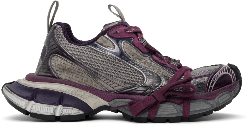 Shop Balenciaga Purple & Gray 3xl Sneakers In 1269 Purple/grey