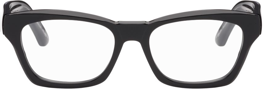 Balenciaga Black Square Glasses In Black-black-trans