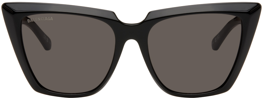 Balenciaga Black Cat-eye Sunglasses In Black-black-grey