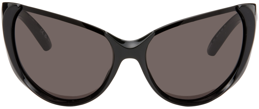 Balenciaga Black Cat-eye Sunglasses In Black-black-grey