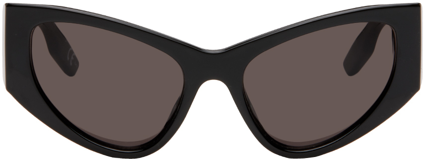 Balenciaga Black Led Frame Sunglasses In Black-black-grey