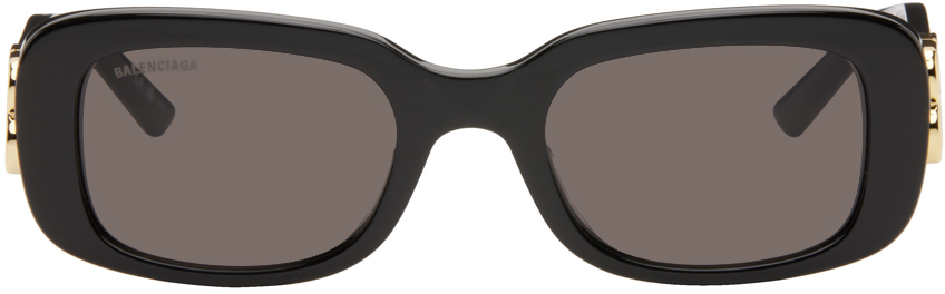 Balenciaga Black Dynasty Sunglasses In Black-black-grey