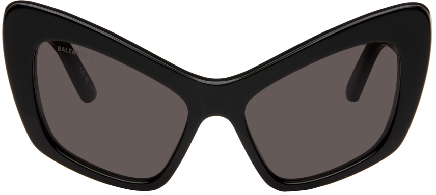 Balenciaga Black Monaco Sunglasses In Black-black-grey