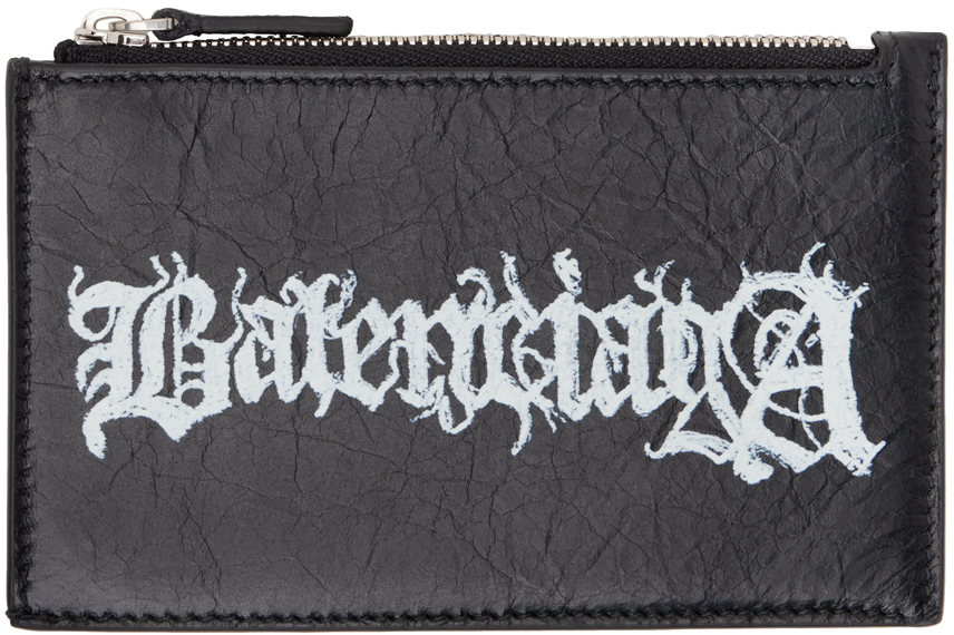 Balenciaga Black Large Long Coin Card Holder