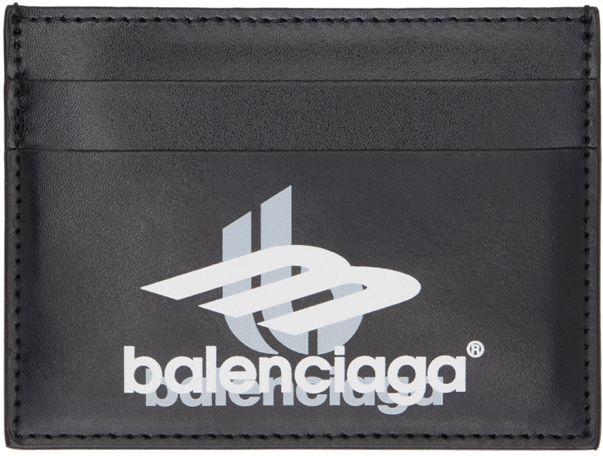 Balenciaga Black Printed Card Holder