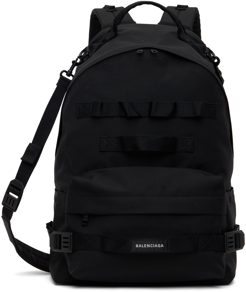 Balenciaga: Black Army Medium Multicarry Backpack | SSENSE