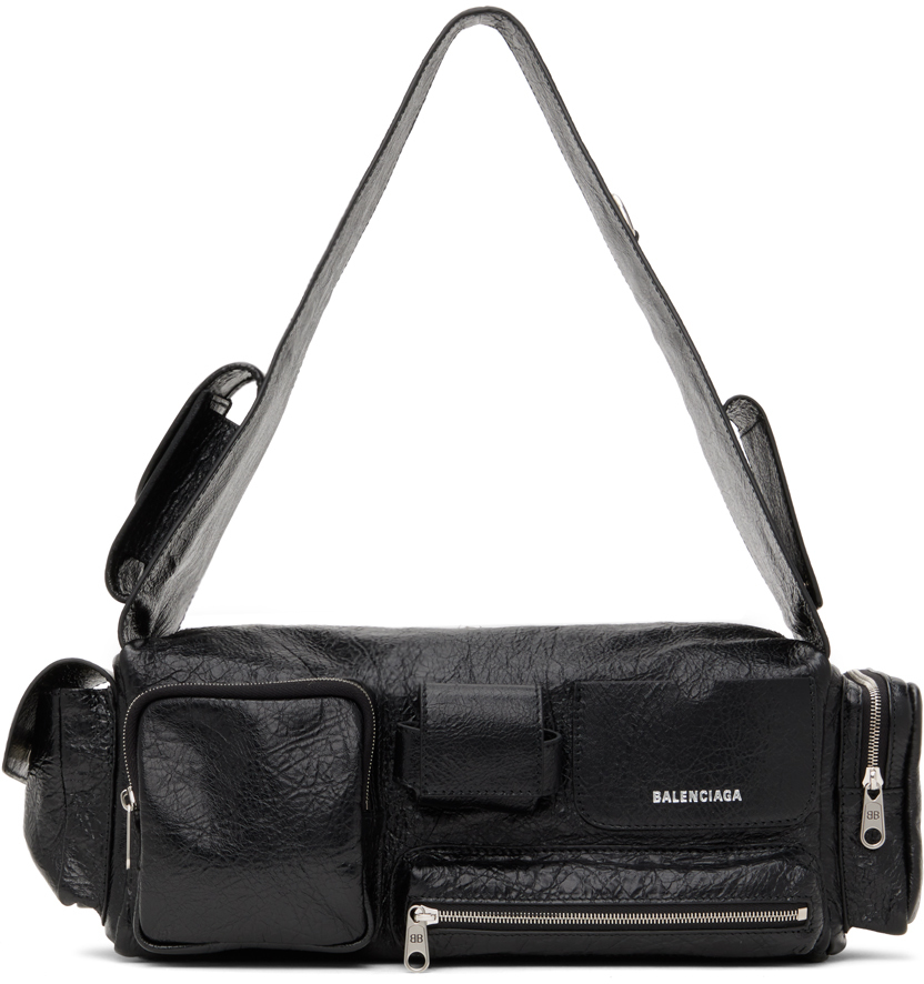 Shop Balenciaga Black S Superbusy Sling Bag In 1000 Black