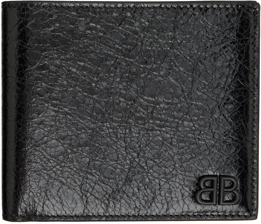 Black Monaco Square Folded Wallet