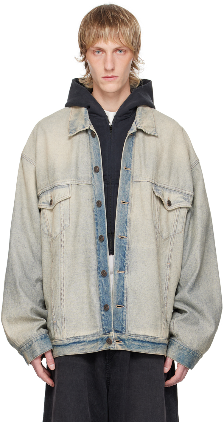 Gray Oversized Denim Jacket