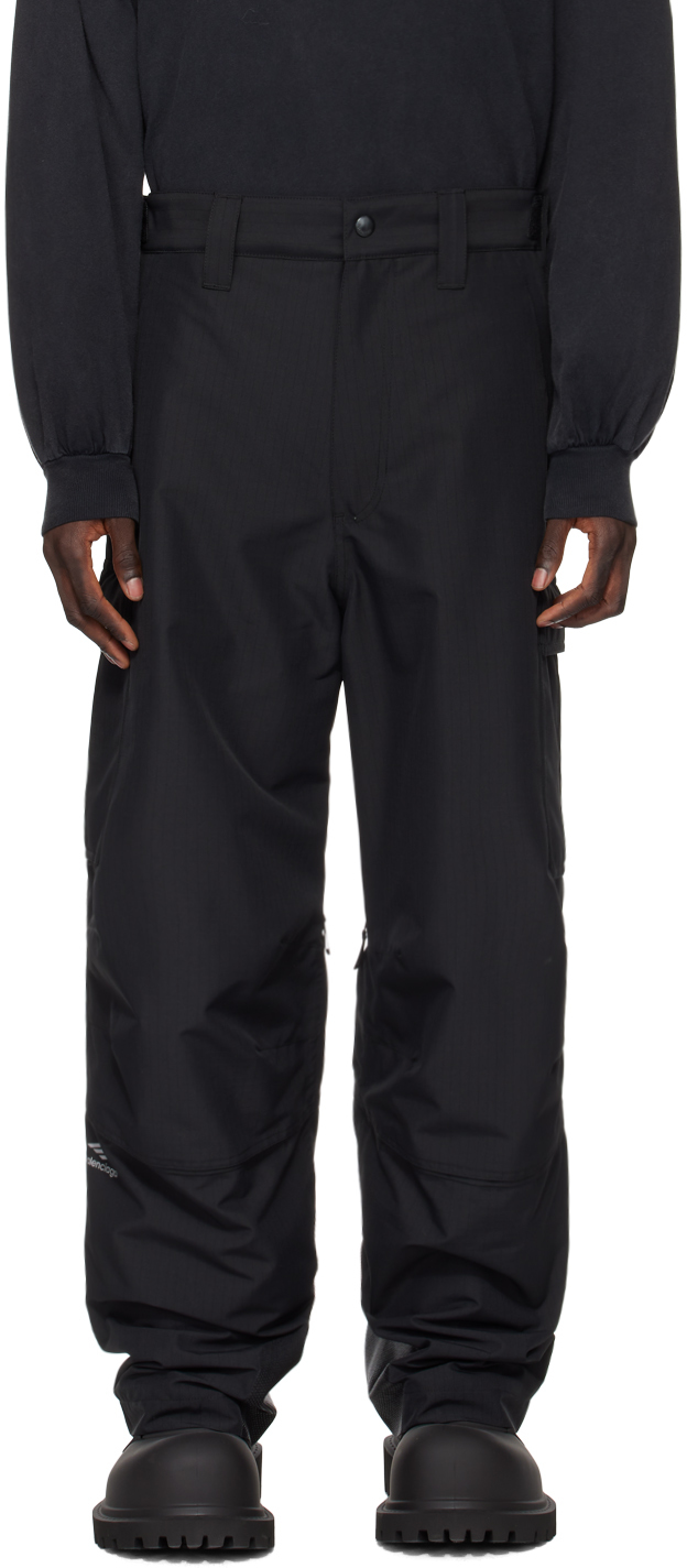 Shop Balenciaga Black 3b Sports Icon Cargo Pants
