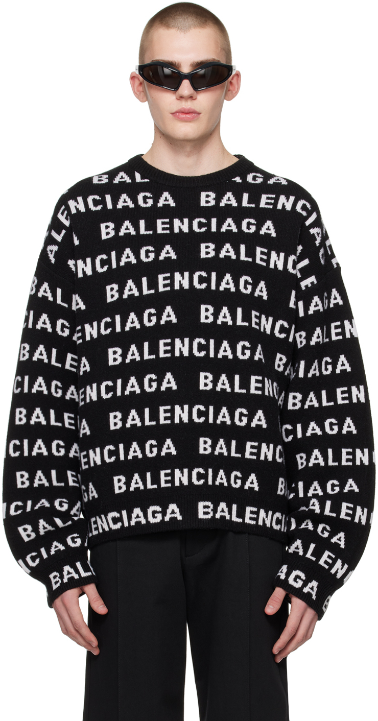 Balenciaga jacquard logo discount crewneck