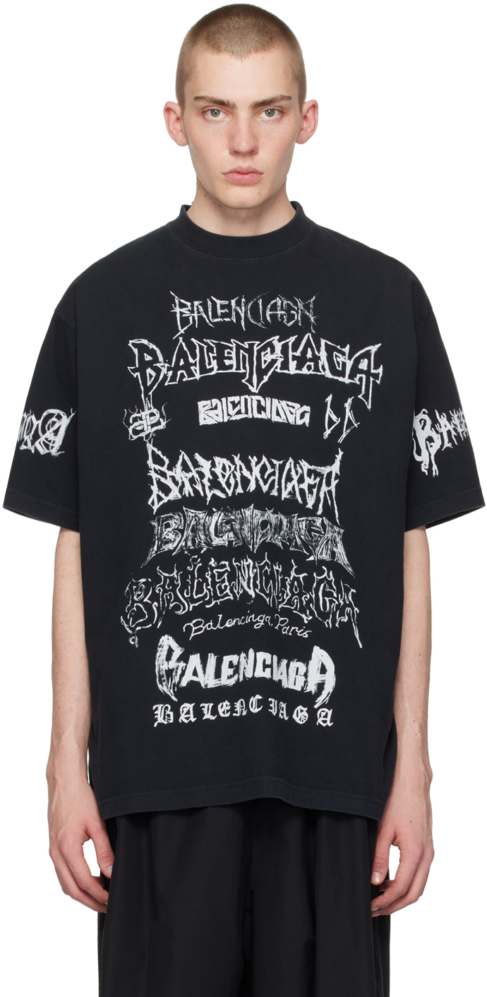 Balenciaga Black DIY Metal T-Shirt