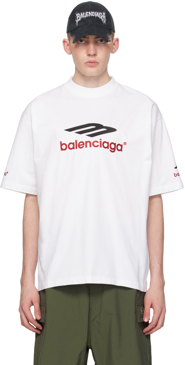 White 3B Sports Icon T-Shirt