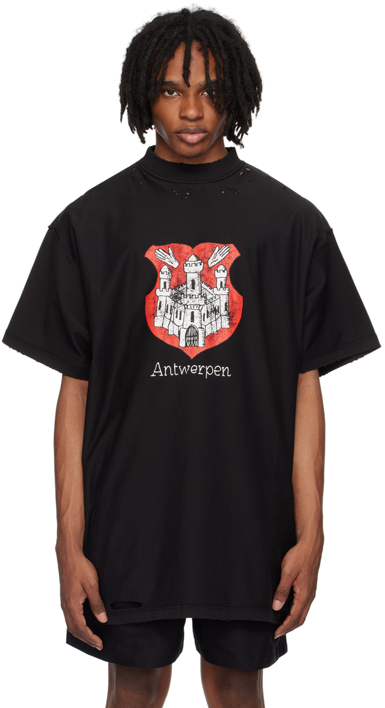 Black 'Antwerpen' Inside-Out T-Shirt