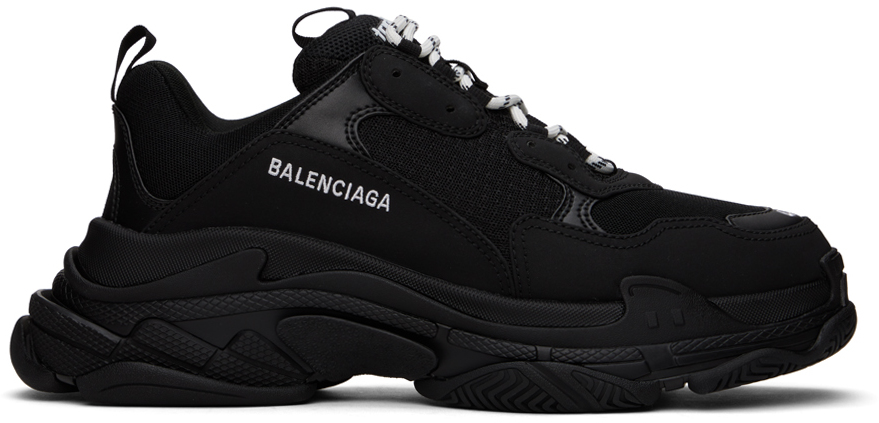 Balenciaga: Black Triple S Sneakers | SSENSE