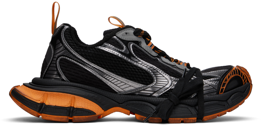 Black & Orange 3XL Sneakers