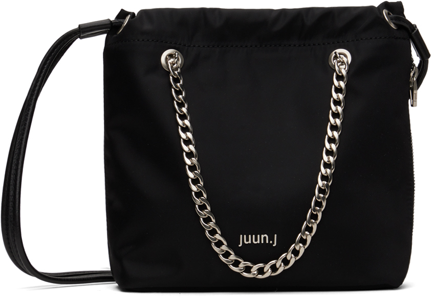 Juunj Black Two-way Bucket Bag In 5 Black