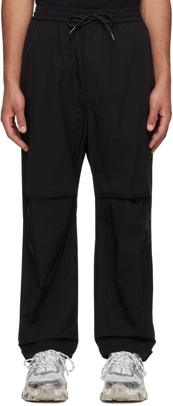 Juunj Black Drawstring Trousers In 5 Black