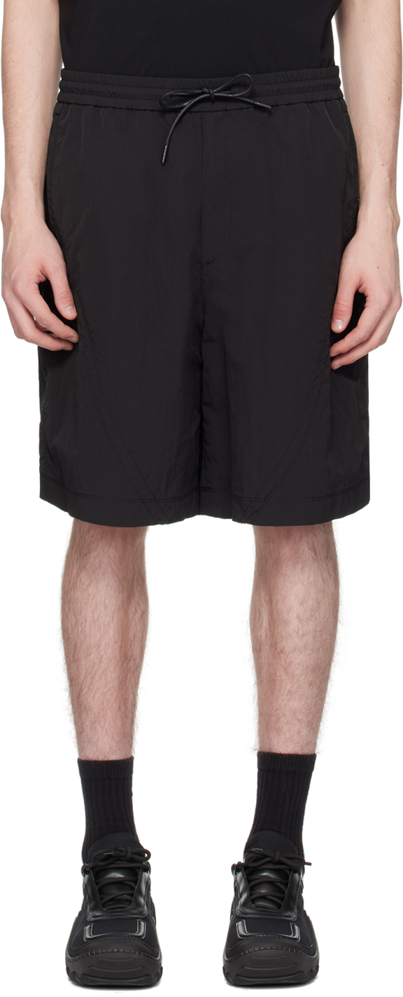 Shop Juunj Black Drawstring Shorts In 5 Black