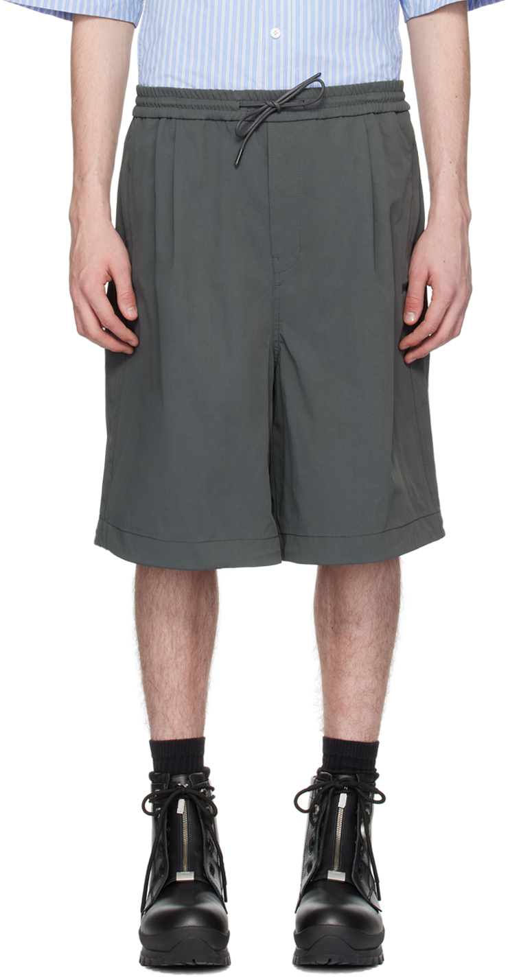 Shop Juunj Gray Drawstring Shorts In 3 Grey