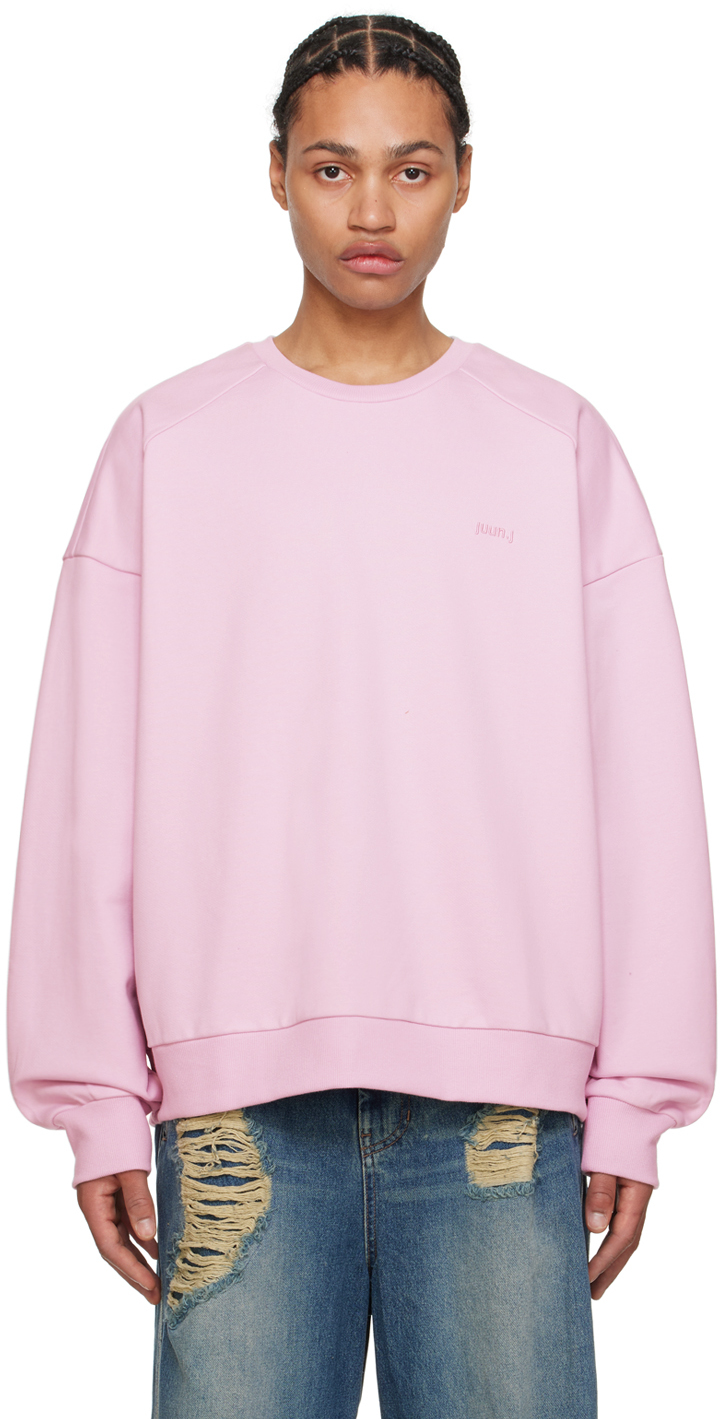 Juun.j Pink Embroidered Sweatshirt In Y Light Pink