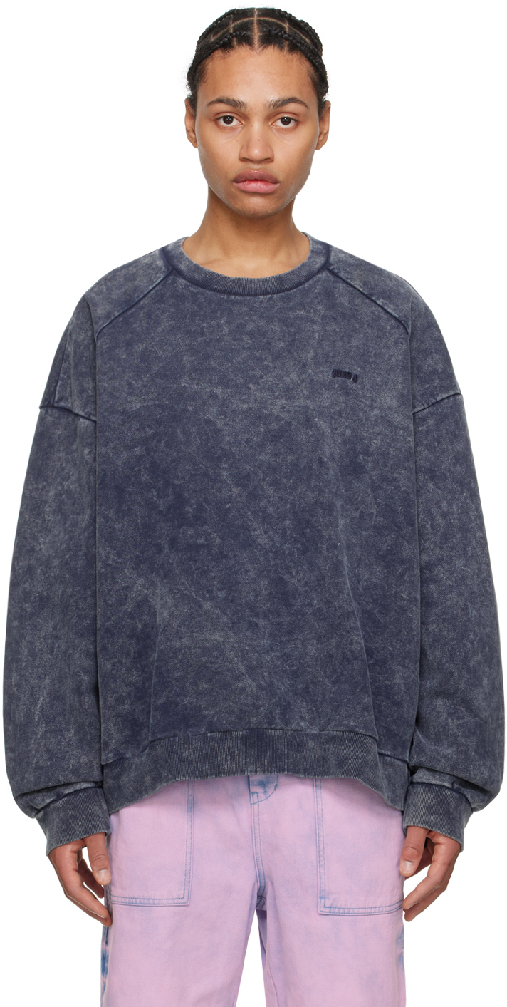 Blue Garment-Dyed Sweatshirt
