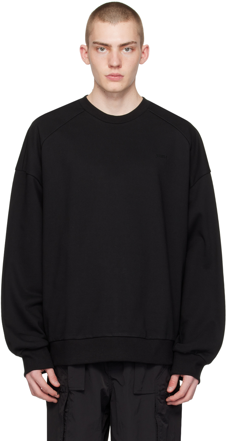 Shop Juunj Black Embroidered Sweatshirt In 5 Black