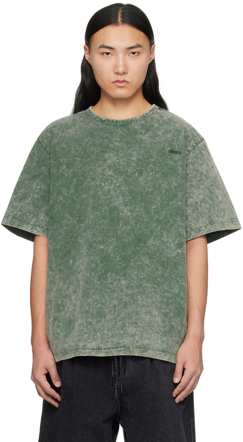 Juunj Khaki Garment-dyed T-shirt In H Khaki