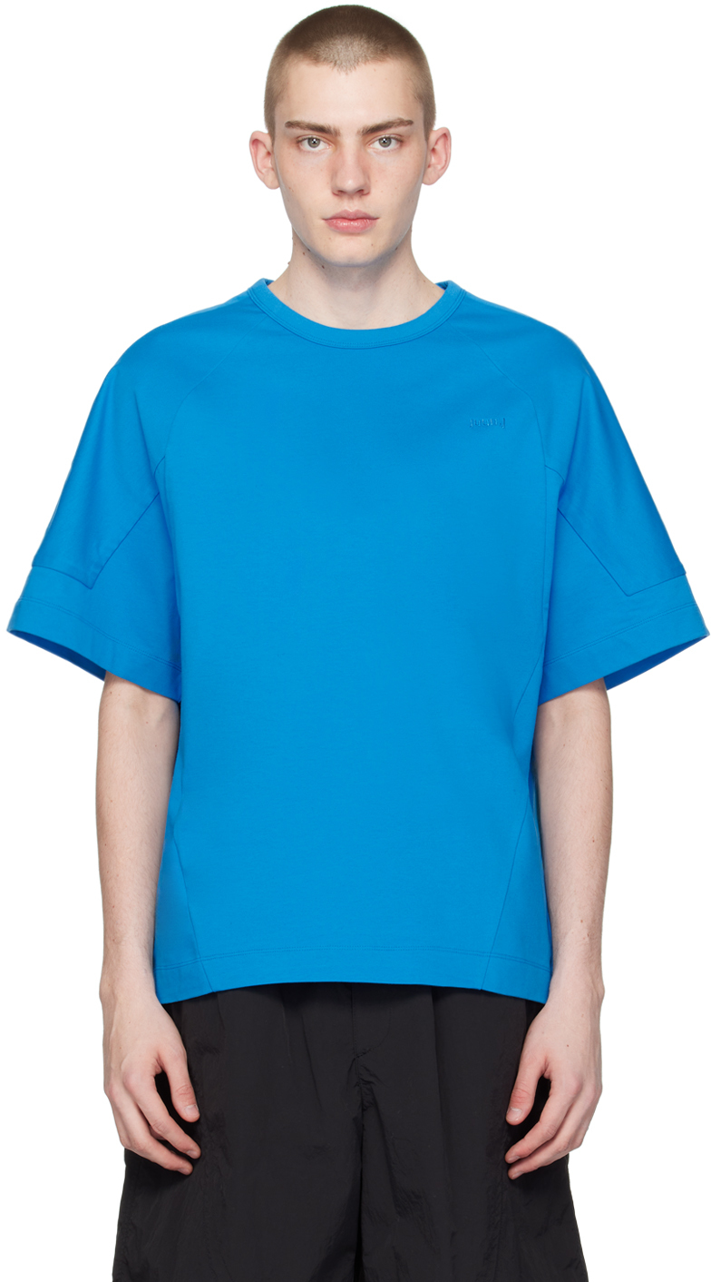 Shop Juunj Blue Raglan T-shirt In P Blue
