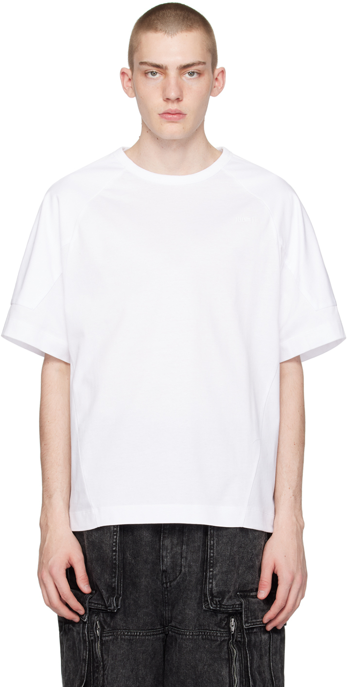 Shop Juunj White Raglan T-shirt In 1 White