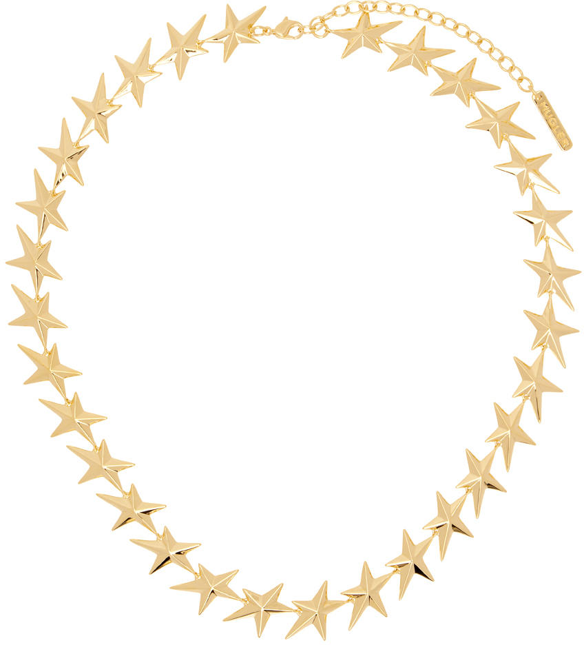 Shop Mugler Gold Star Necklace In 9027 Gold