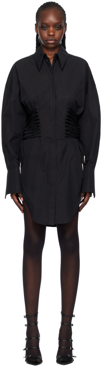 Black Laced-Up Minidress