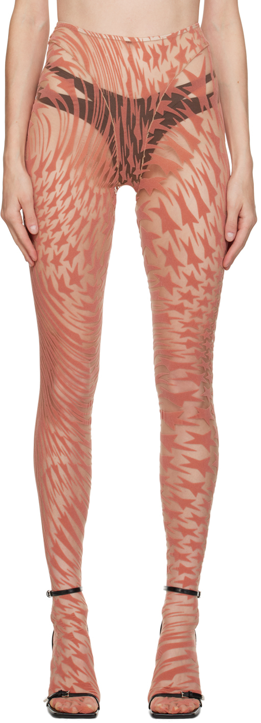 Buy Leggings Mugler sheer spiral leggings (22W1PA0348842)