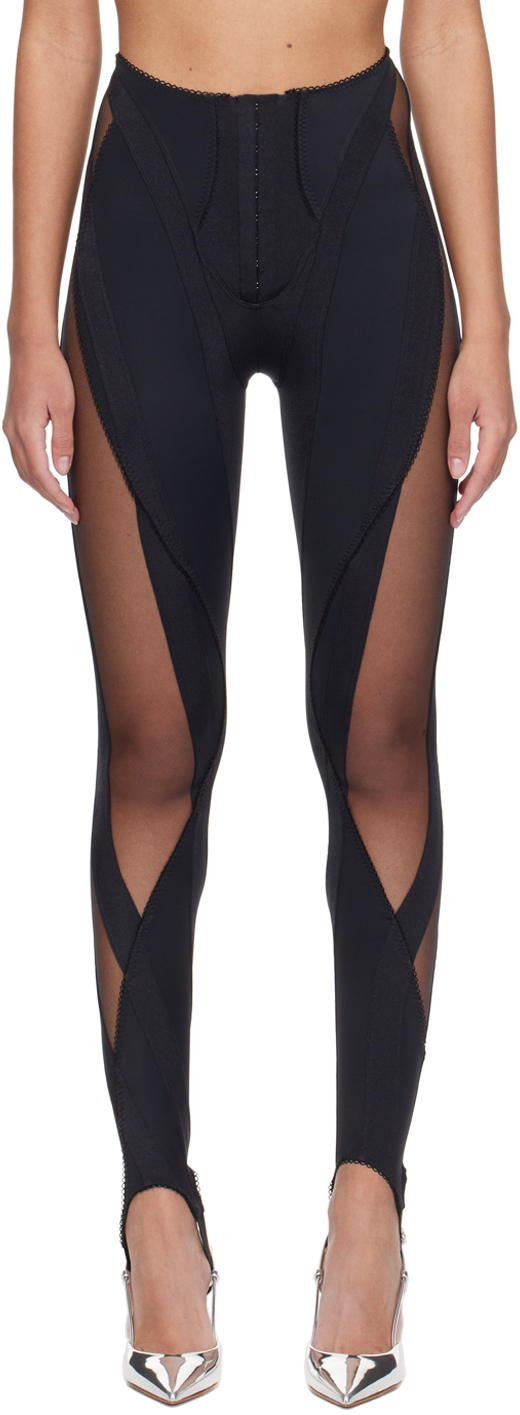 Thierry Mugler Multicolor Spiral Optical Illusion Black Pink Gold Leggings  Tights Pants -  Canada
