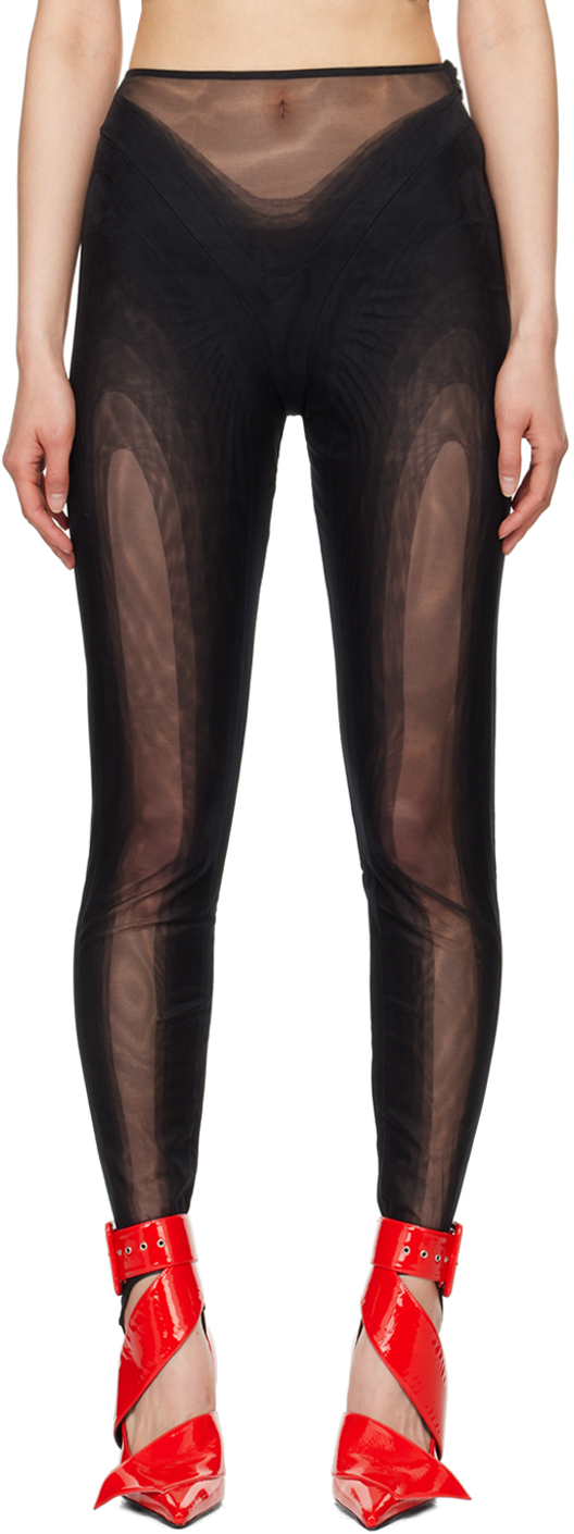 Legging Noir Stretch Attache au Pieds | Yours Clothing