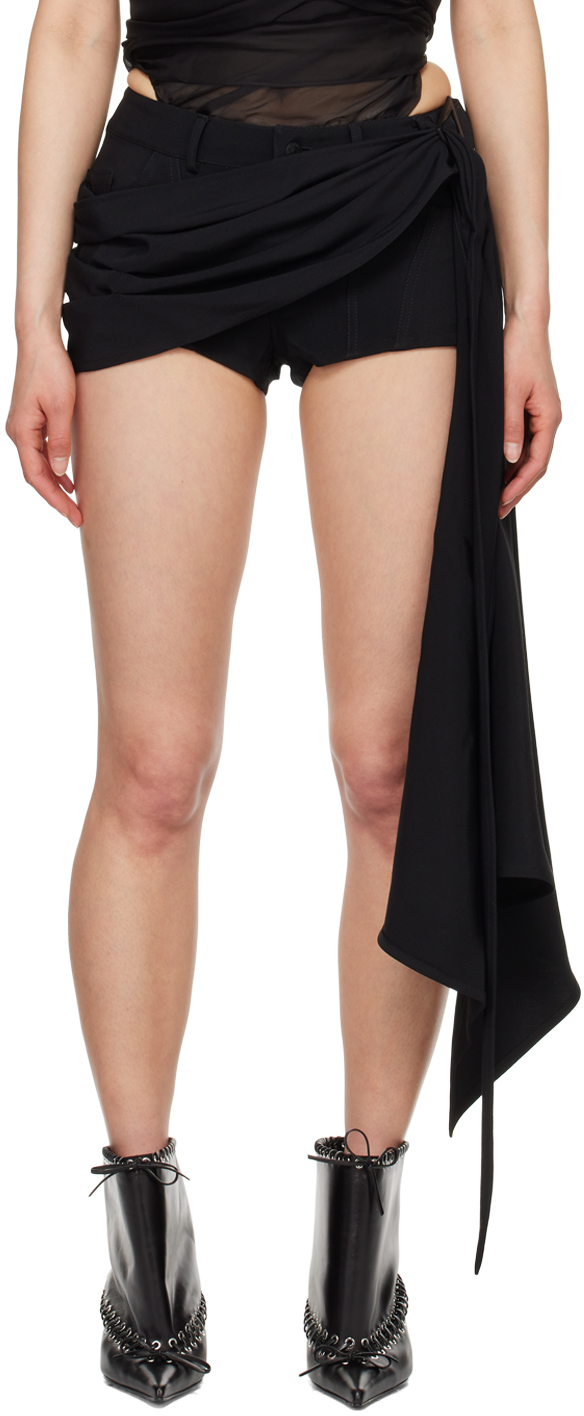 パンツ MUGLER Women Shorts  Burmudas 23W1PA03961821999 Black Mugler Shorts Size 38 FR: Sculpted Design