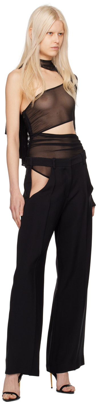 Mugler Black Wrapped Bodysuit In 1999 Black