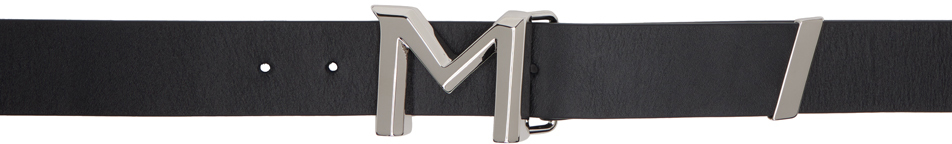 Mugler Black Logo Belt