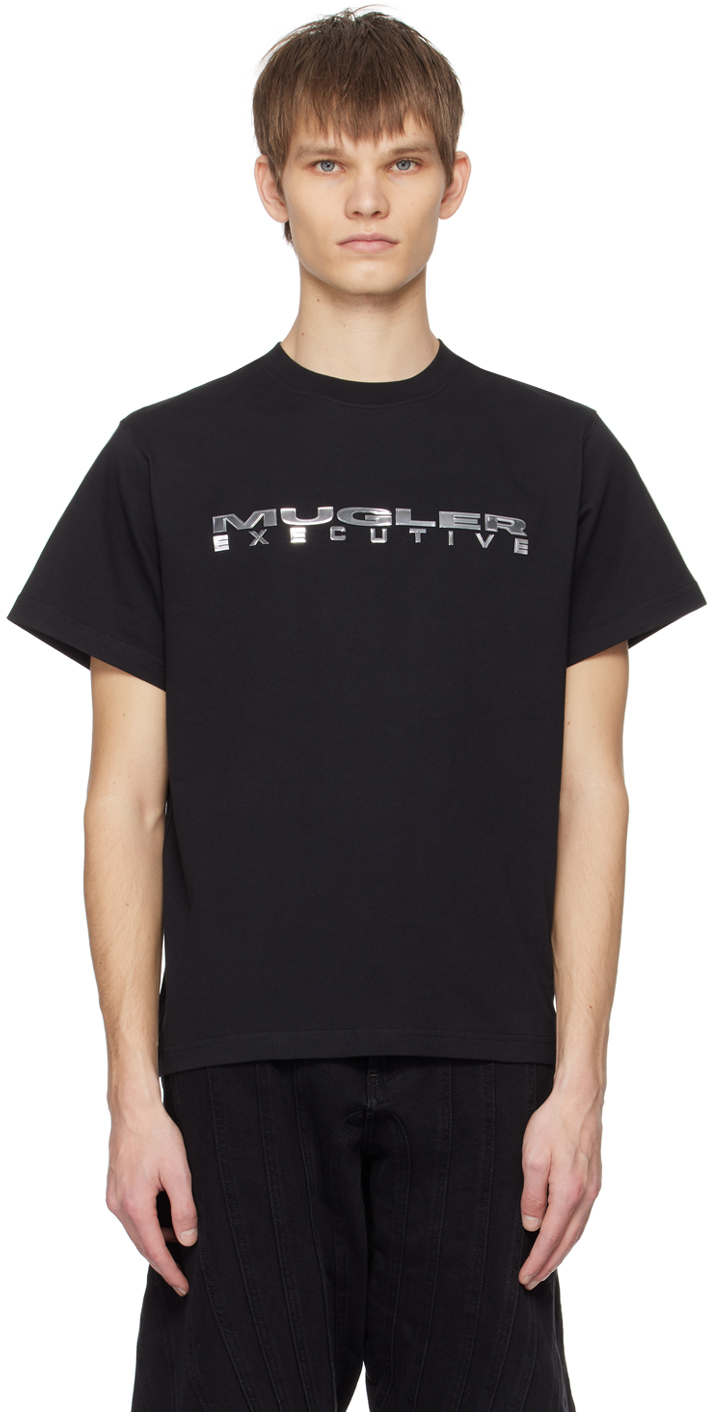 Mugler Black Appliqué T-Shirt