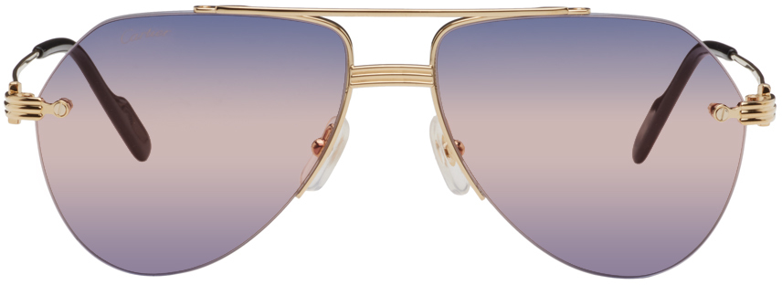 Gold 'Première de Cartier' Sunglasses