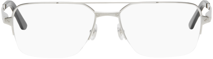 Cartier Silver Aviator Glasses