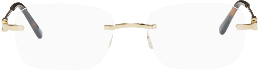 Cartier: Gold Oval Glasses | SSENSE