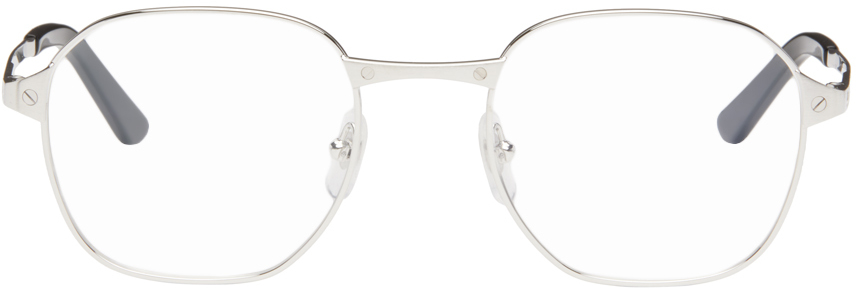 Silver Square Glasses