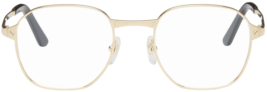 Gold Square Glasses