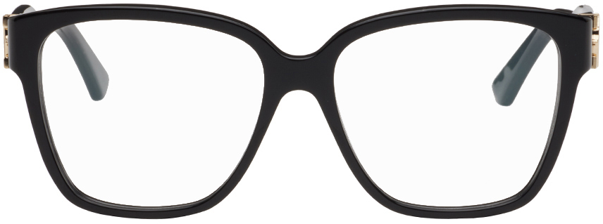 Cartier Black Square Glasses In Black-black-transpar
