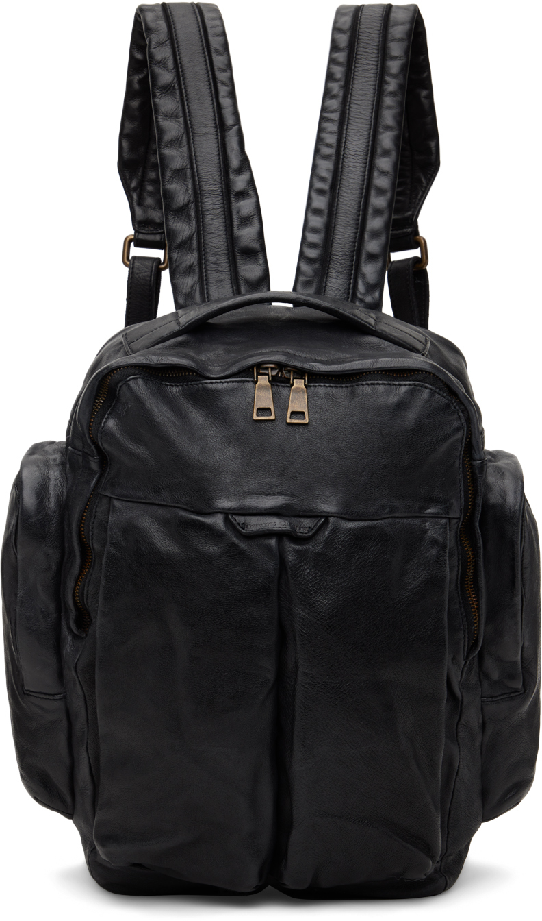 Officine Creative Black Helmet 047 Backpack In Nero