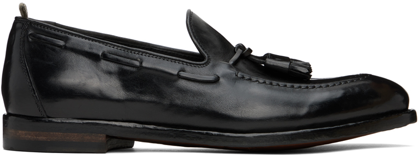 Officine Creative Black Tulane 004 Loafers In Canyon Nero