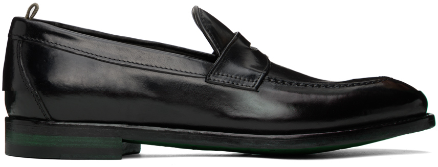 Officine Creative Black Tulane 003 Loafers In Canyon Nero