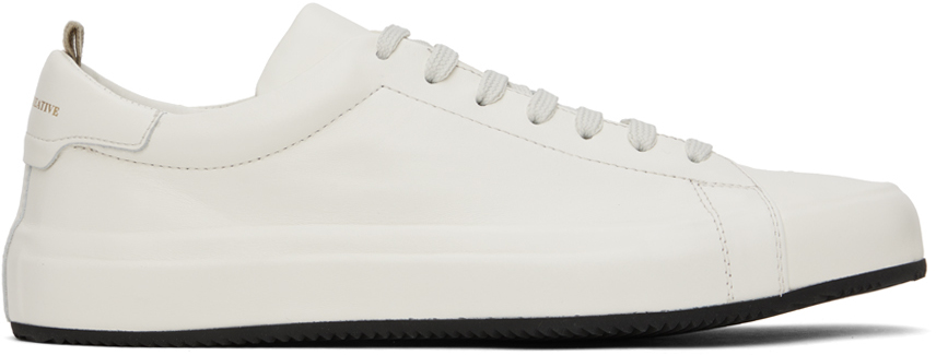 Officine Creative White Easy 001 Sneakers In Burro