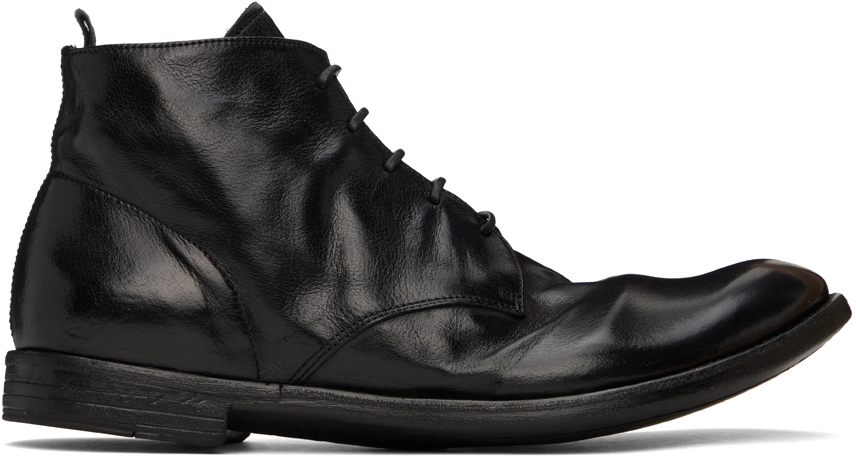 Officine Creative lace-up leather boots - Black